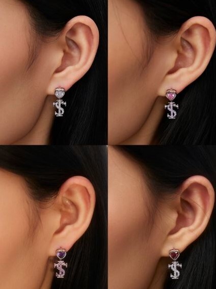 STK SmallTownKid full diamond LOGO earrings