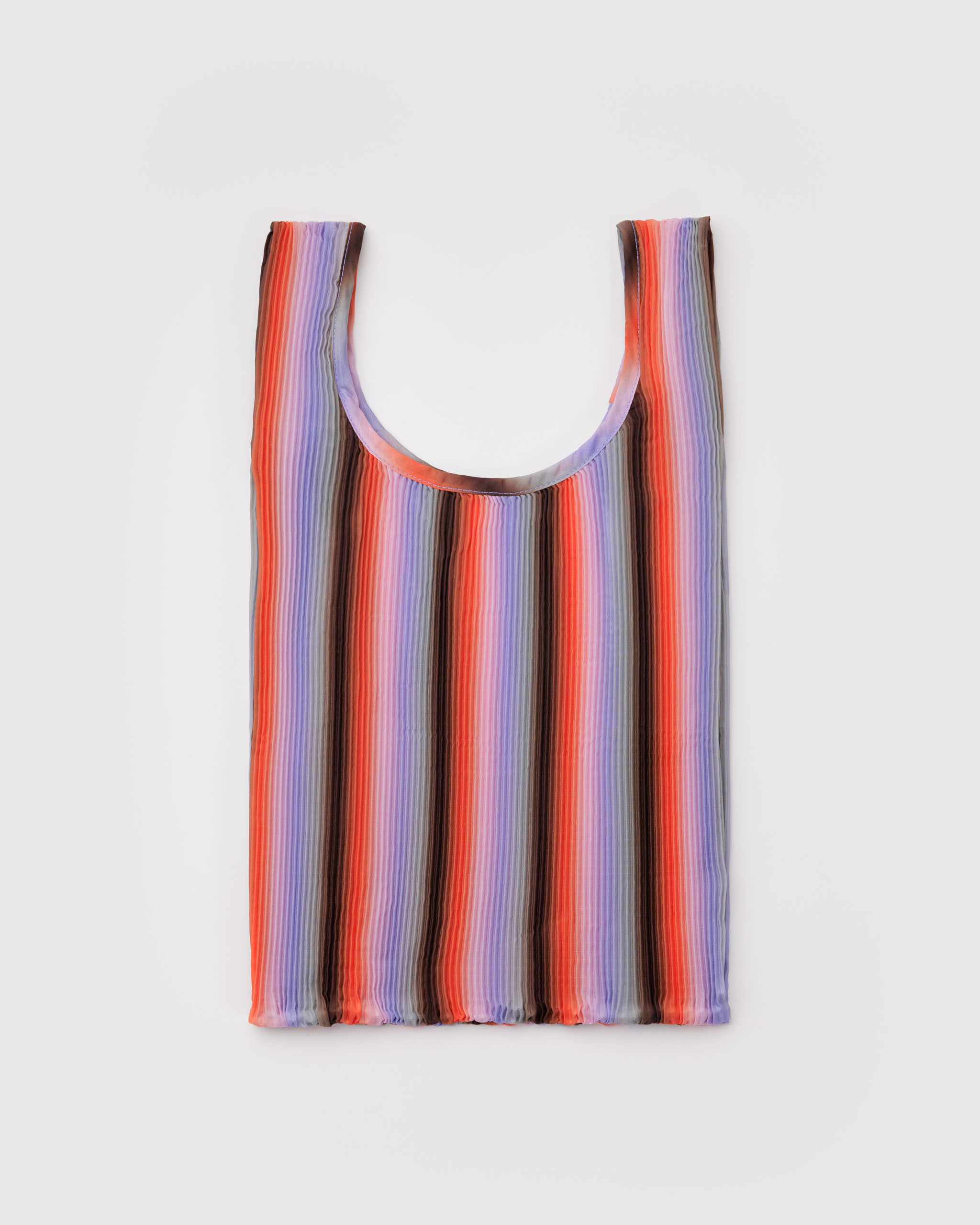 Pleated Baggu - Gradient Stripe Poppy & Lilac | BAGGU
