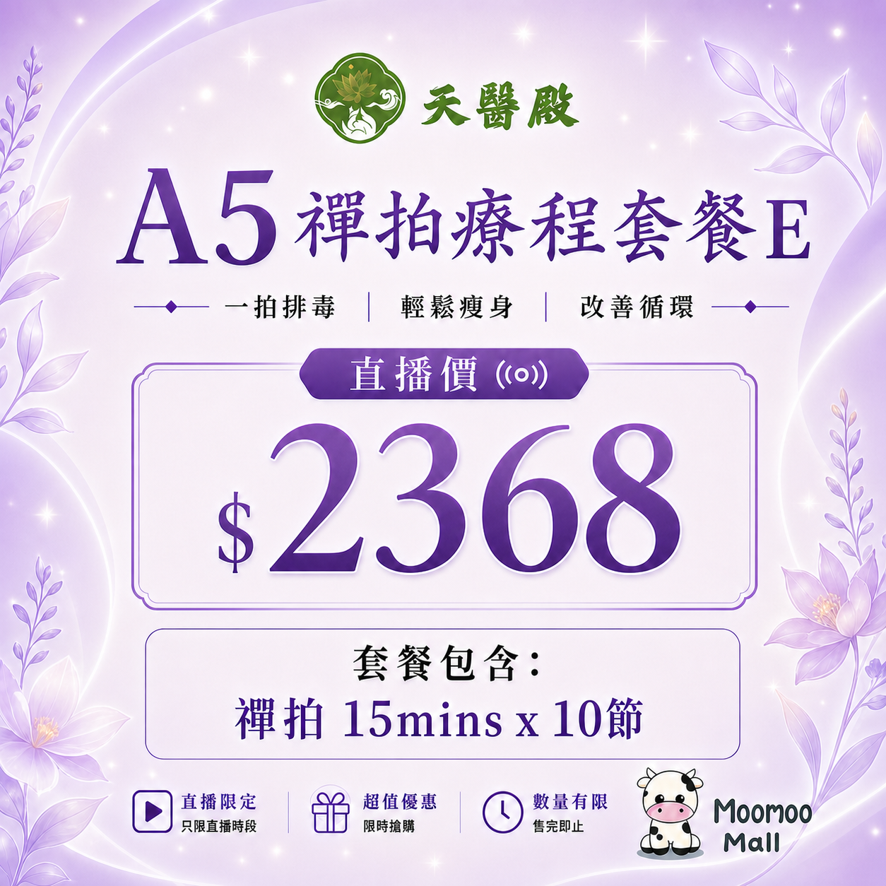 A5 天醫殿禪拍套餐 E【10節禪拍】