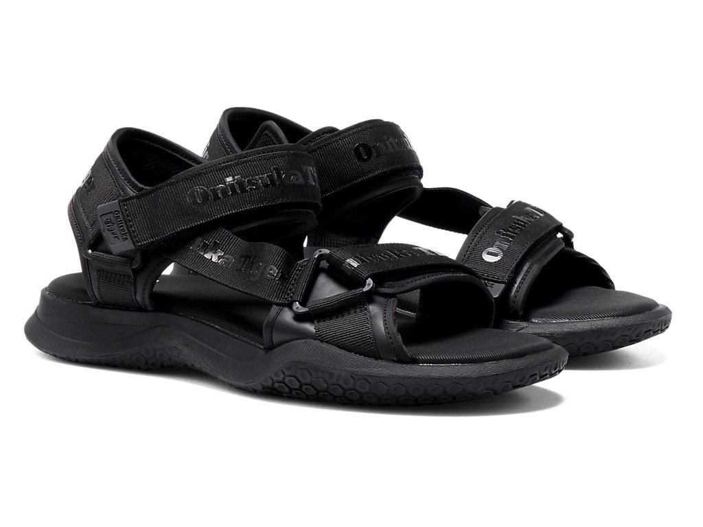 【日本限時連線代購】Onitsuka Tiger OHBORI STRAP 鬼冢虎 魔鬼氈 沙灘涼鞋 黑色 1183B305-002