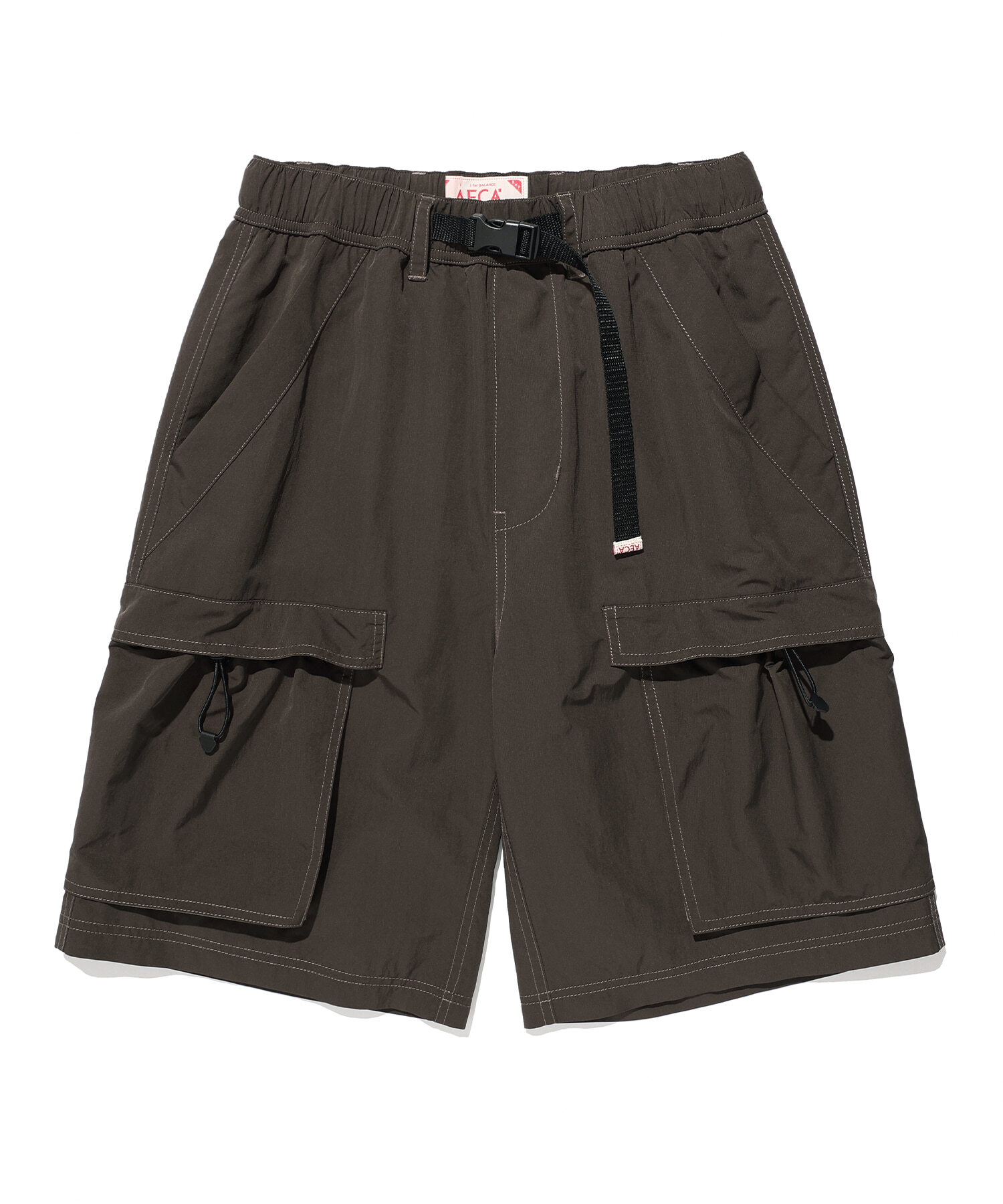 AECA NYLON UTILITY CARGO SHORTS BROWN AW2602SP03BR