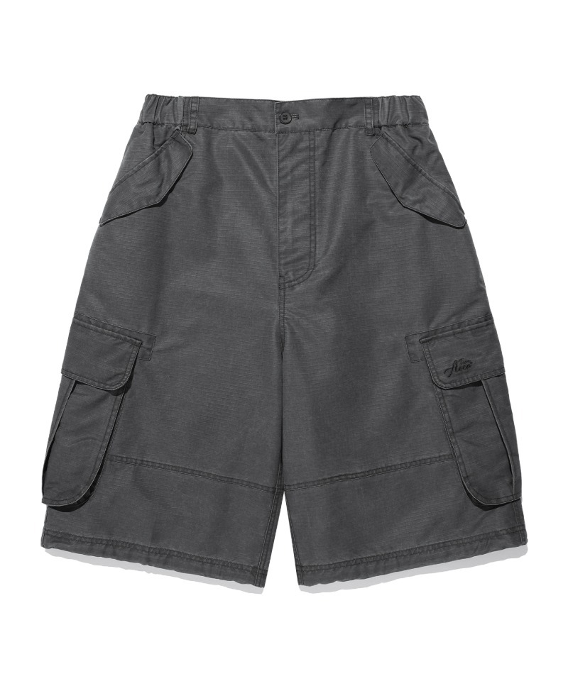 AECA RIPSTOP WASHING CARGO SHORTS CHARCOAL AW2602SP04CH