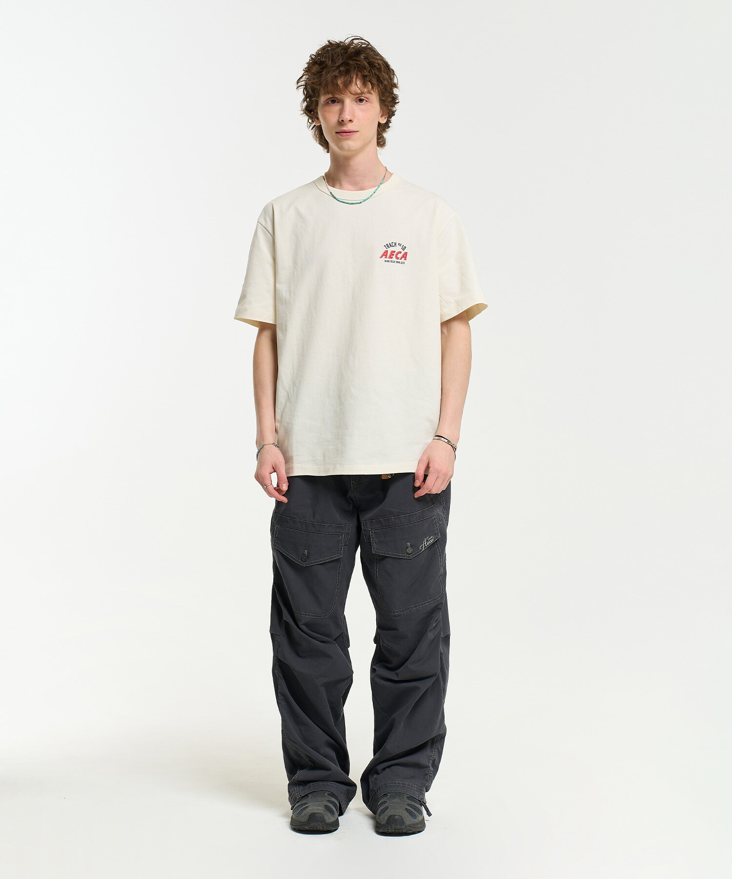 AECA TRACK NO.10 AECA HALF SLEEVE TEE IVORY AW2602TS05IV