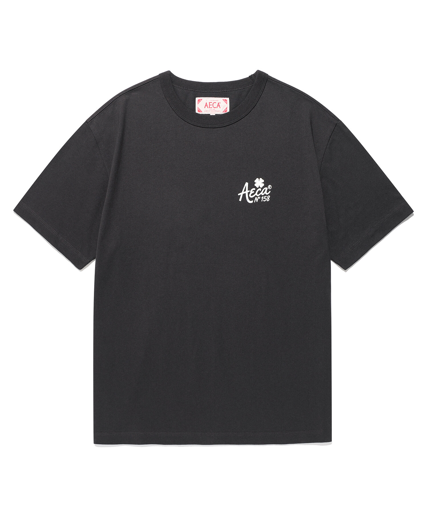 AECA LUCKY CLOVER LOGO GRAPHIC HALF SLEEVE TEE CHARCOAL AW2602TS07CH