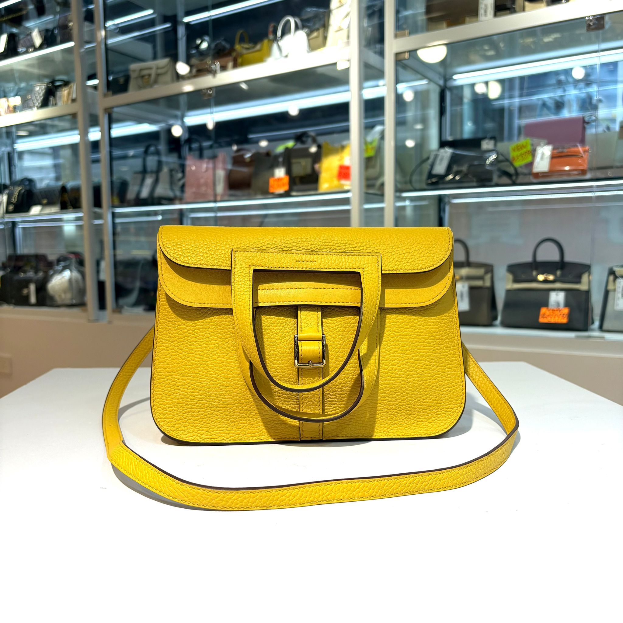 全新未使用品 HERMES HALZAN 25 B刻 B4/SUN PHW 太陽金TC 銀扣 #愛馬仕袋 #BRAND NEW #香榭站正品