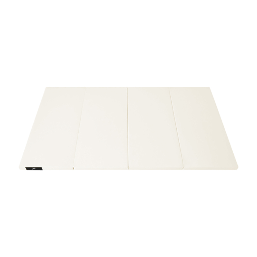 gunite 韓製超厚4cm又超大兒童抗菌摺疊遊戲地墊 200×140×4cm（奶油白）｜無毒無味｜超降躁