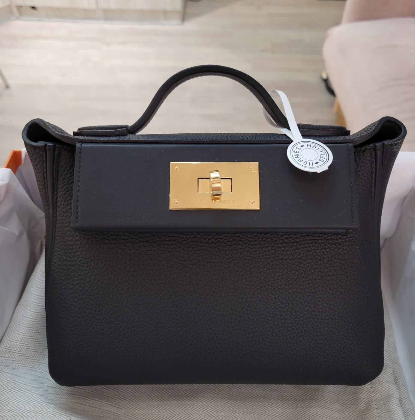 HERMES MINI 2424 NOIR CC TOGO/SWIFT