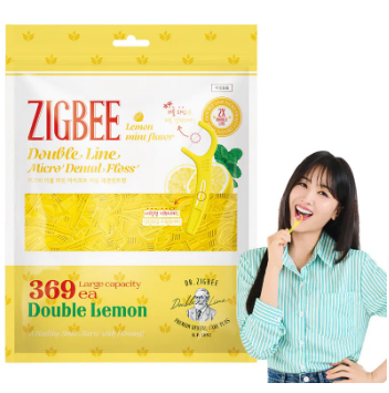 ZG153 Zigbee 雙線微米牙線棒 - 檸檬薄荷味 (一包369枝、內含便攜盒一個)