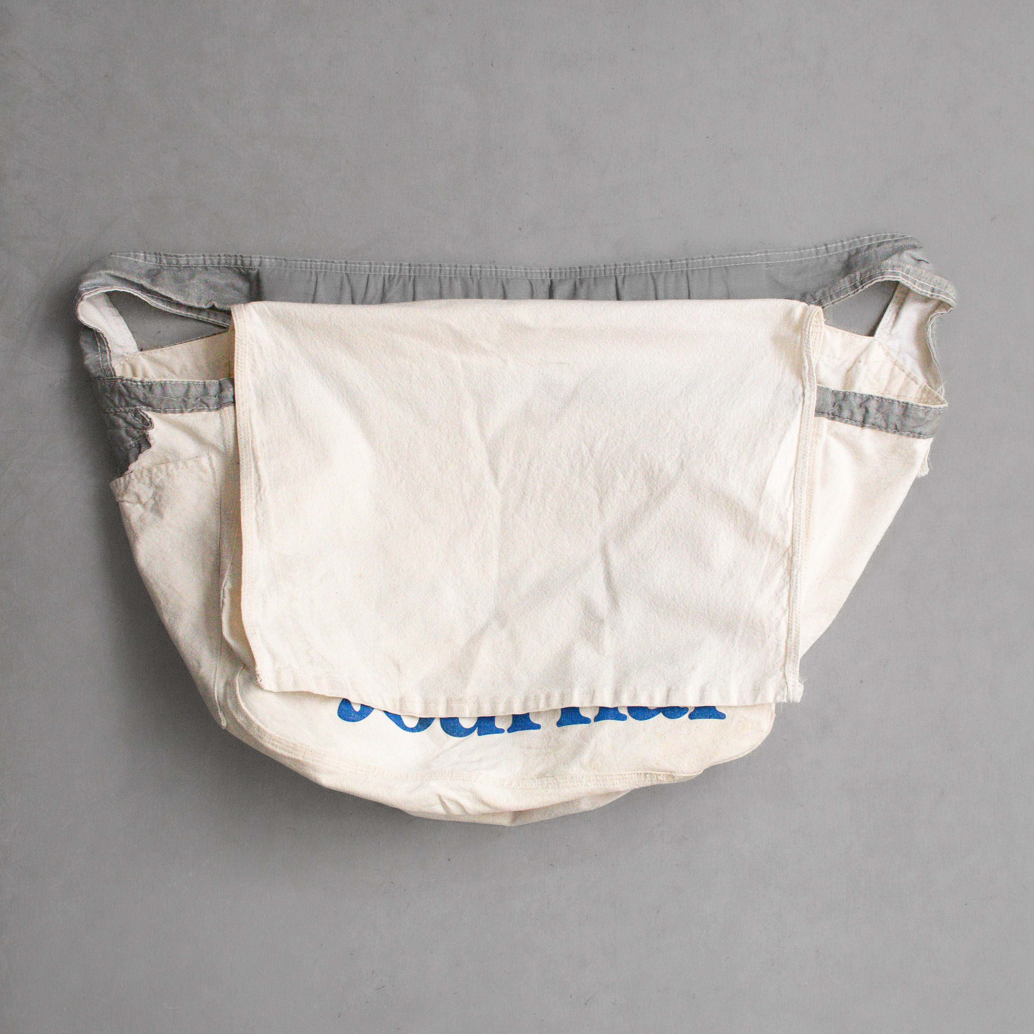 VINTAGE PAPERBOY CANVAS BAG 美國 米白 灰 報童 帆布 側背包