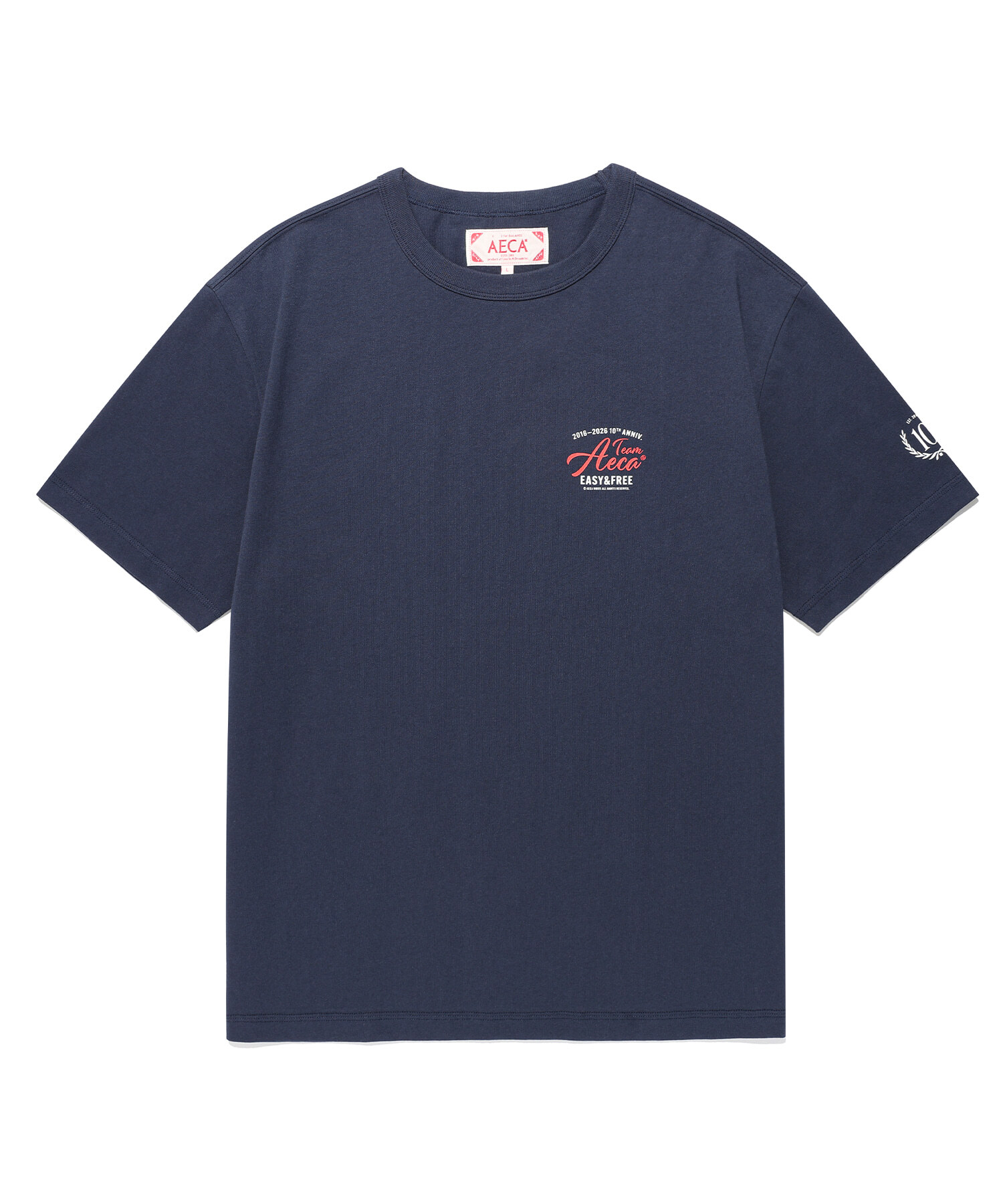 AECA 10th ANNIVERSARY LOGO HALF SLEEVE TEE NAVY AW2602TS10NA