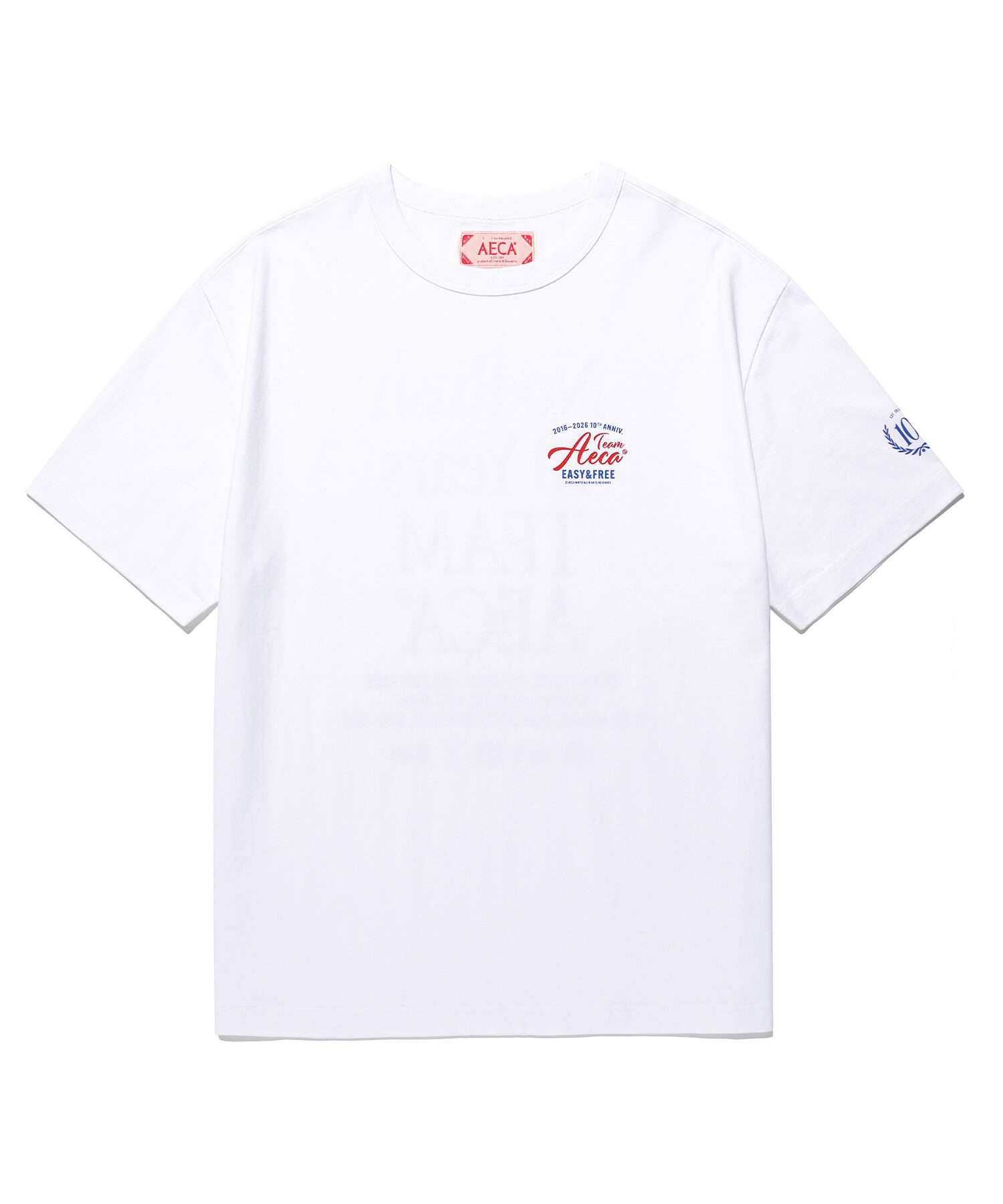 AECA 10th ANNIVERSARY LOGO HALF SLEEVE TEE WHITE AW2602TS10WH