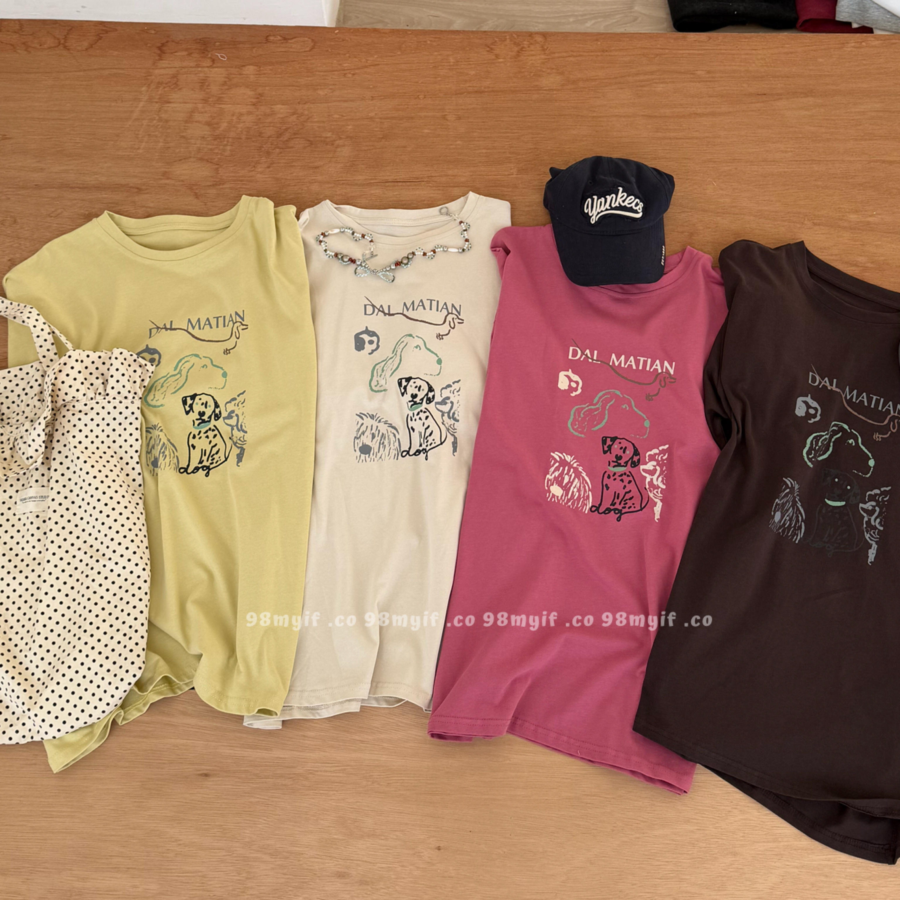 M21 藝術手繪狗狗tee