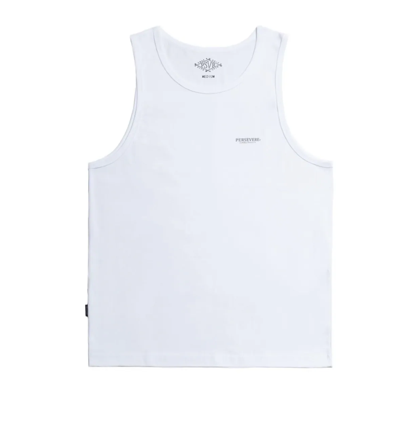PERSEVERE CLASSIC STAPLE LAYERING TANK TOP - WHITE