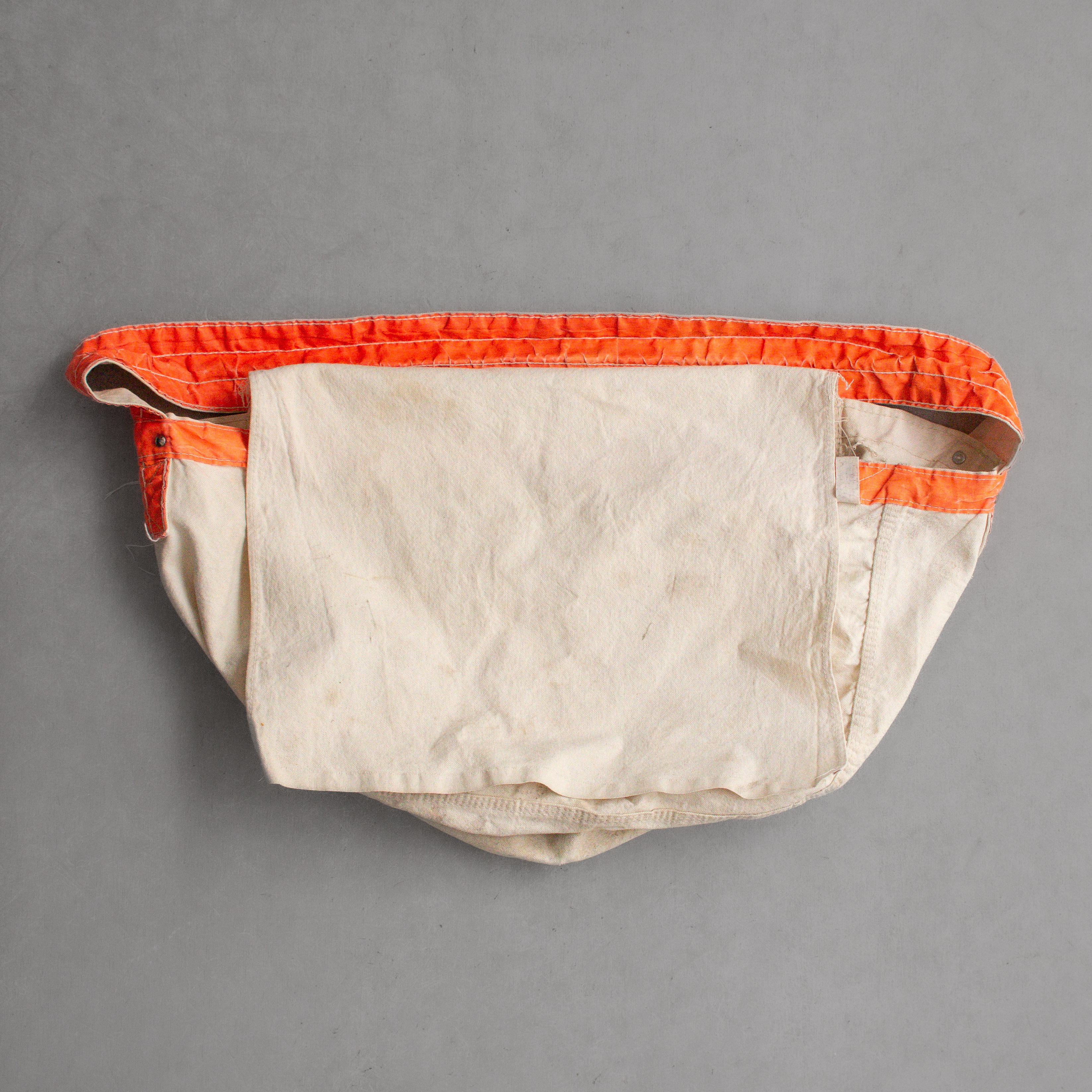 VINTAGE PAPERBOY CANVAS BAG 美國 米白 橘 報童 帆布 側背包 A