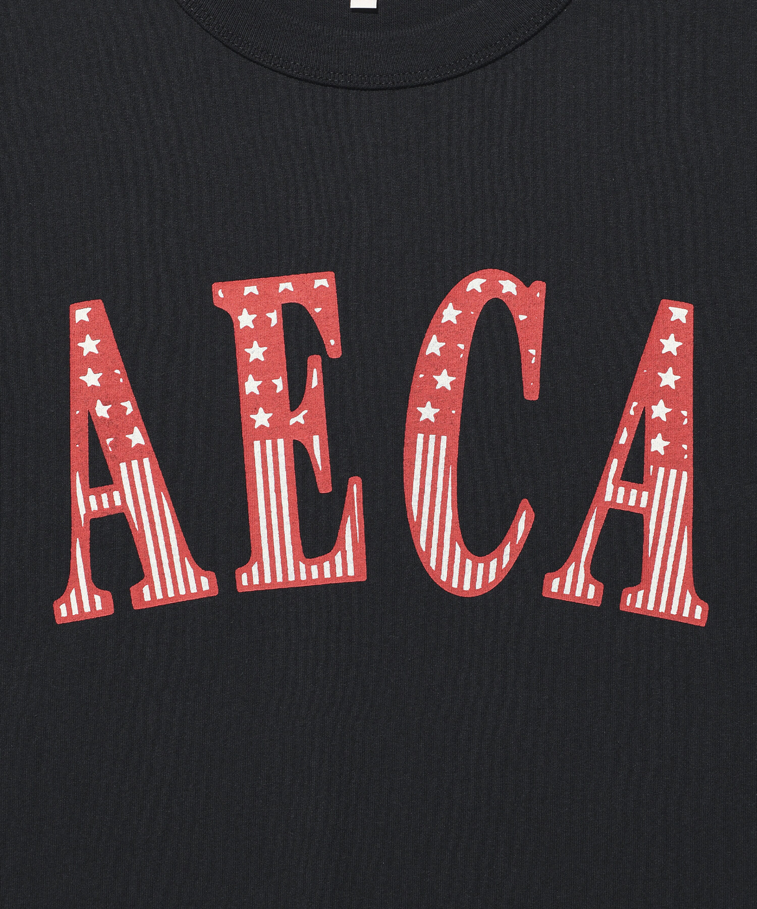 AECA CLASSIC LOGO DISTRESSED HALF SLEEVE TEE BLACK AW2602TS25BK