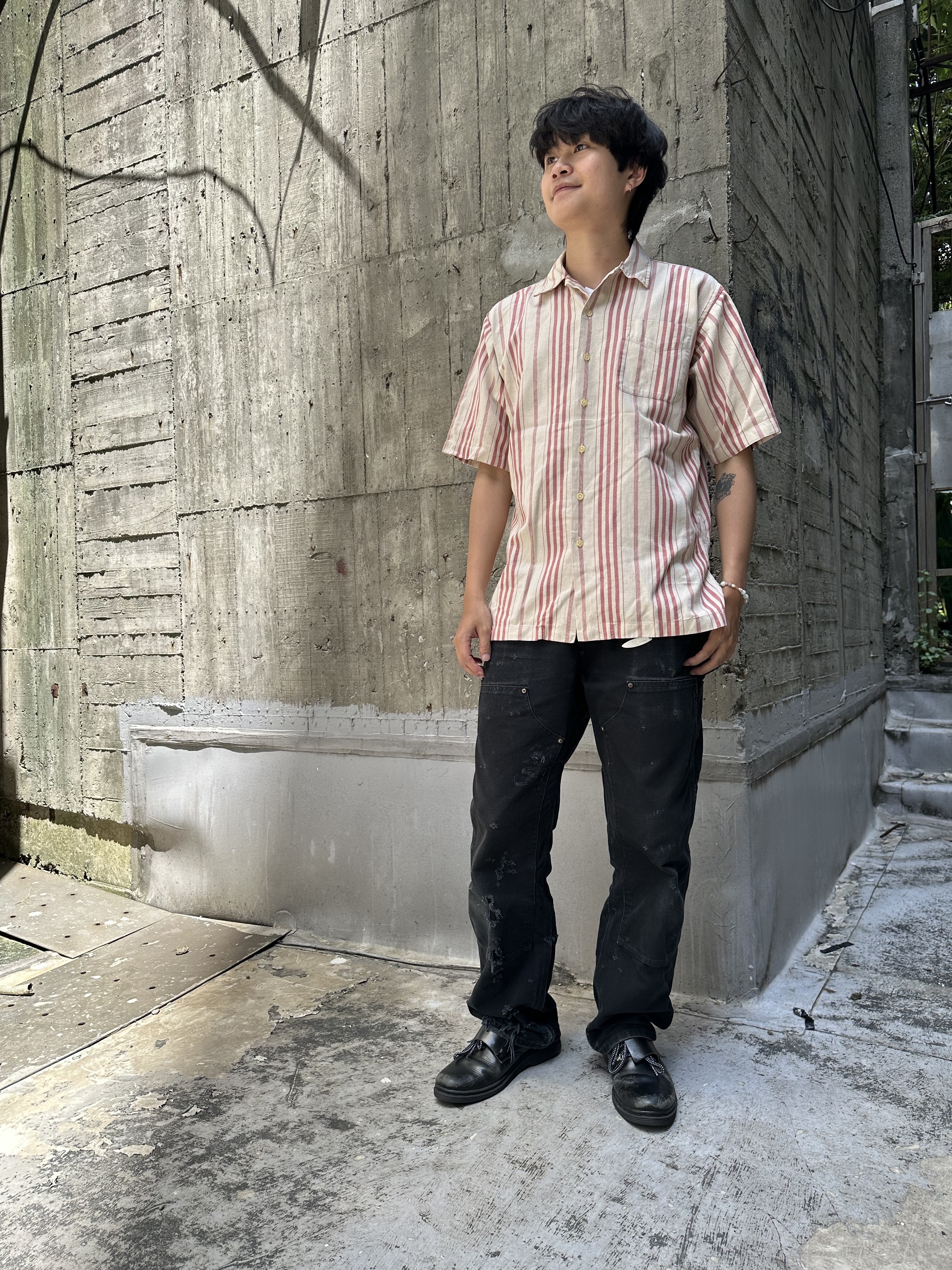 90’s POLO RALPH LAUREN Cotton Stripe Box S/S Shirt (MADE IN JAPAN)