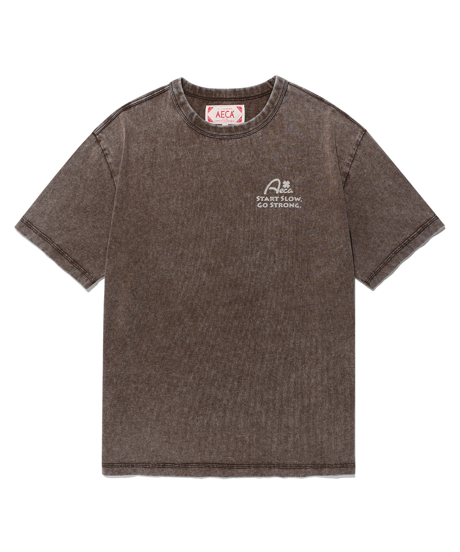 AECA START SLOW GO STRONG HALF SLEEVE TEE BROWN AW2602TS27BR