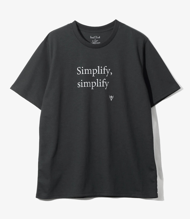 South2 West8 - SX746 S/S Crew Neck Tee - Simplify, simplify