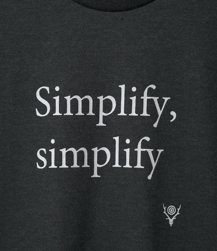 South2 West8 - SX746 S/S Crew Neck Tee - Simplify, simplify