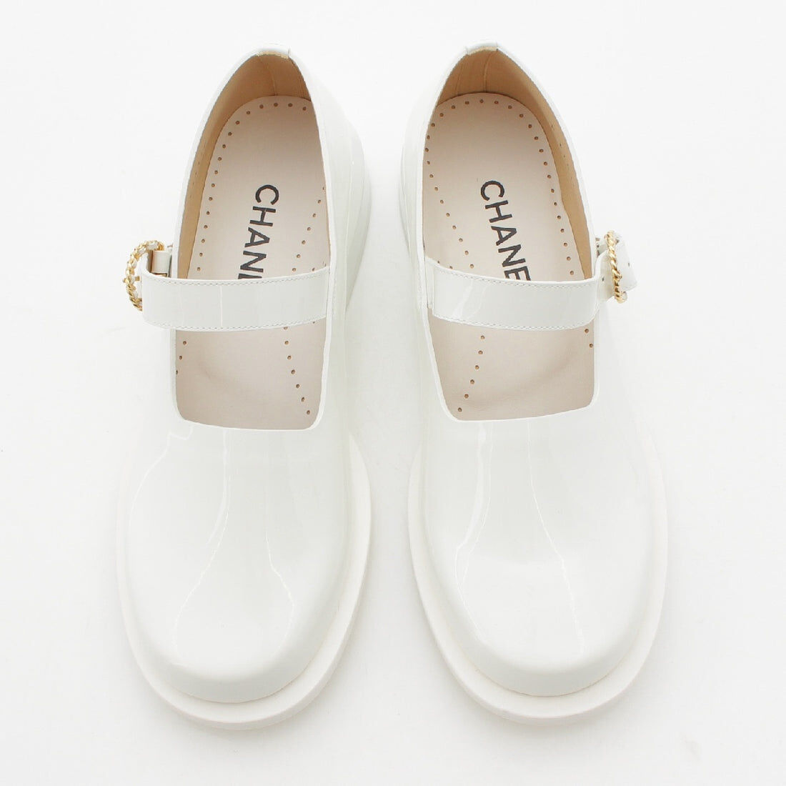 【希少品‼️】CHANEL ヴィンテージミュール ホワイト ココマーク　23 Chanel 23B Mary Jane Shoes