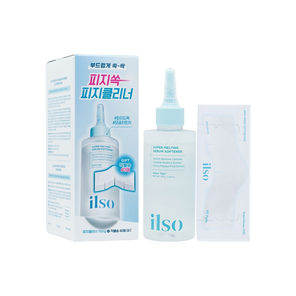 ilso 黑頭導出液 (150g) + 化妝棉 (40片) (EXP:2029.01)