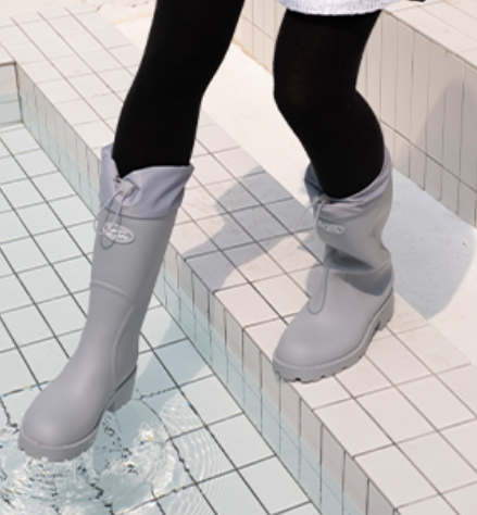 CR260505-C77 HOU LONG RAIN BOOTS GRAY
