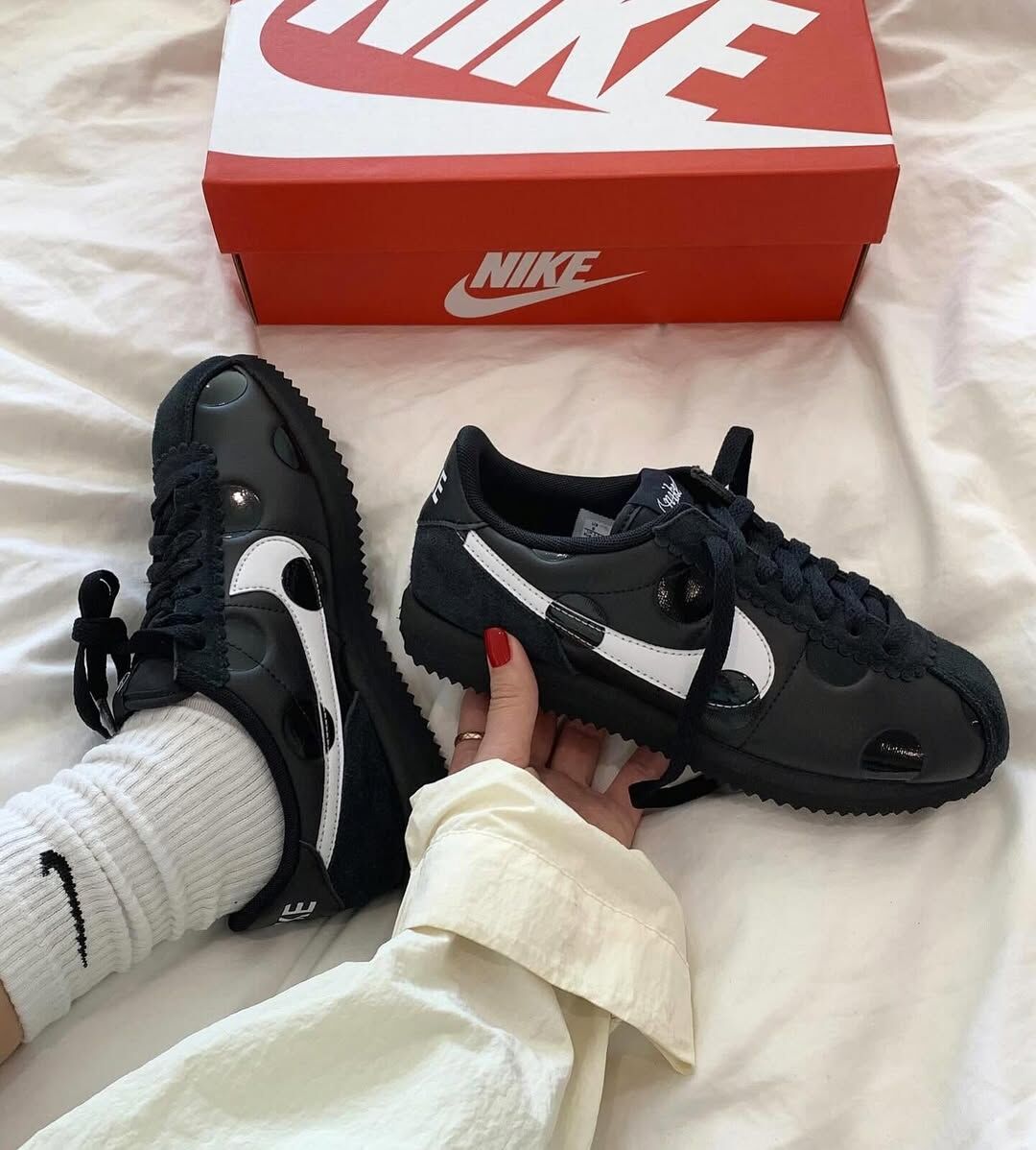 Nike Cortez 日本限定 圓點 波點 黑色 白色 阿甘 阿甘鞋 IR1332-001