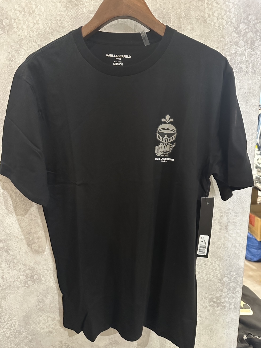 Karl Lagerfeld 卡爾 左胸騎士小卡爾 短袖上衣 短T