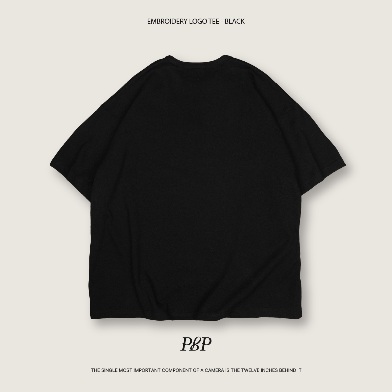 P.B.P - EMBROIDERY LOGO TEE  - BLACK