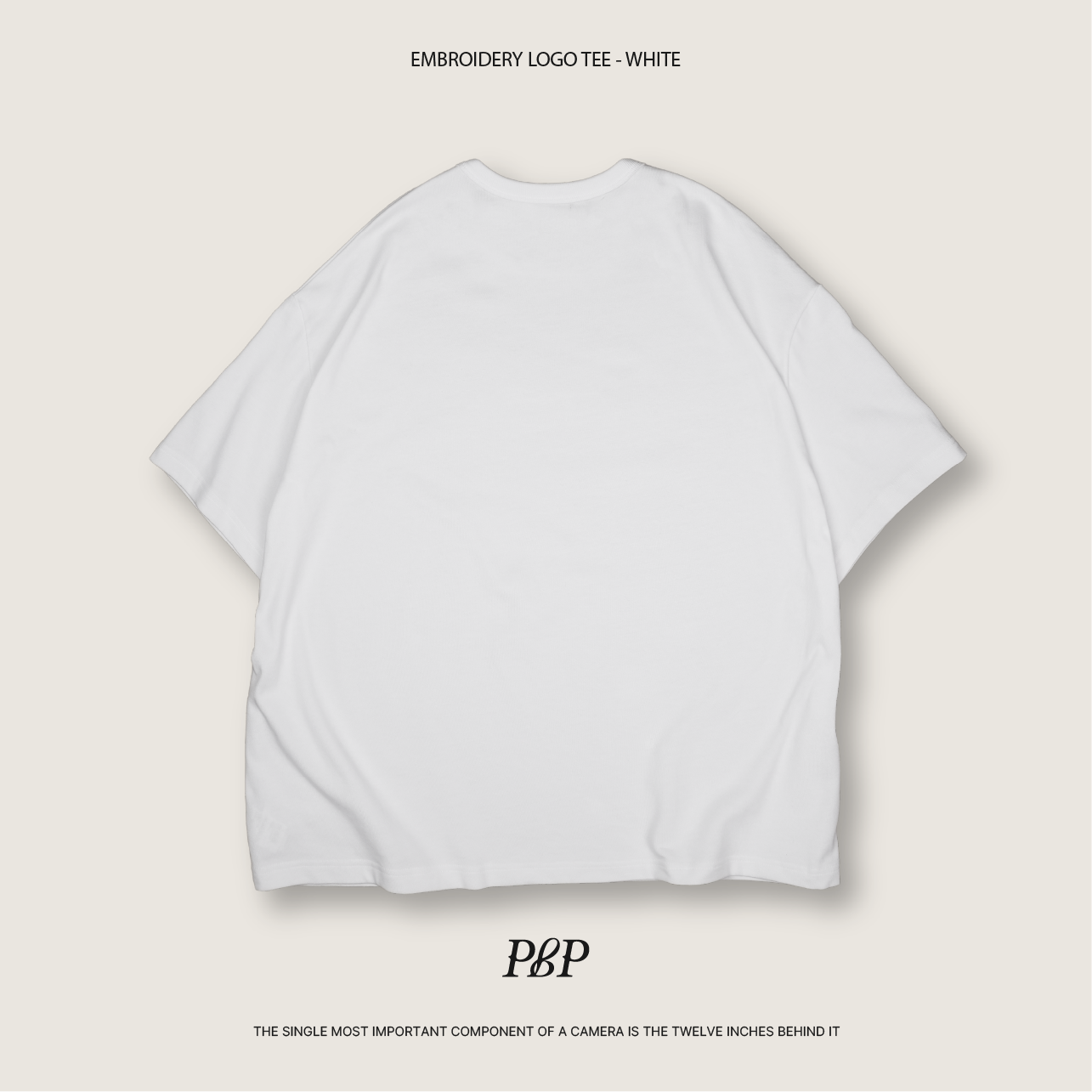 P.B.P - EMBROIDERY LOGO TEE  - WHITE