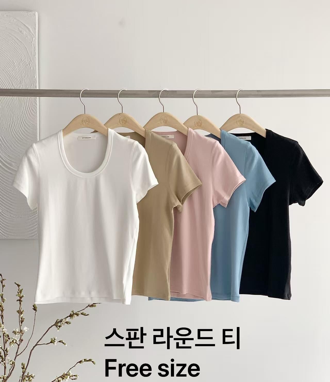 AW6236 貼身收腰U領棉Tee