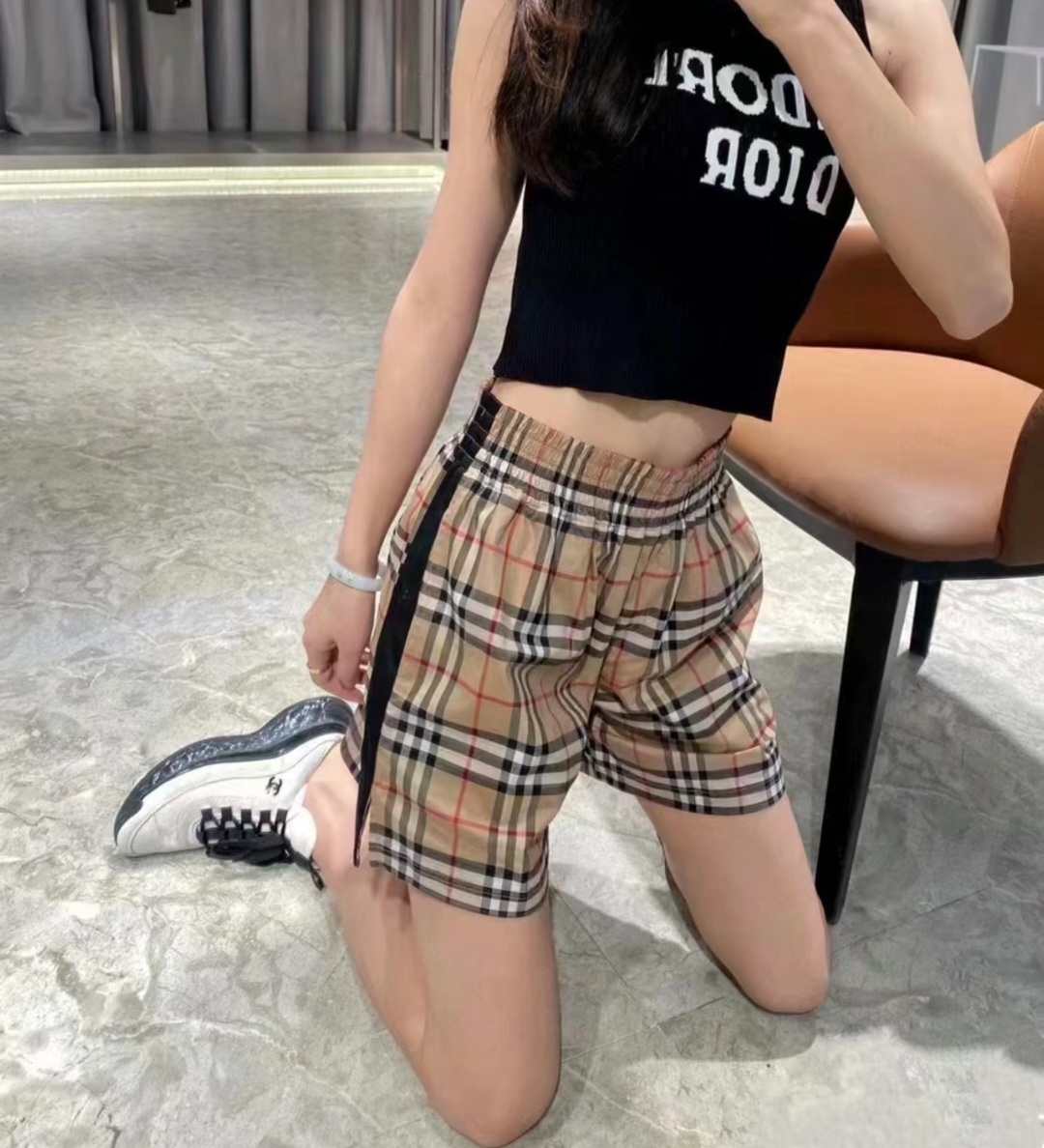 BBR 經典格仔短褲 女款