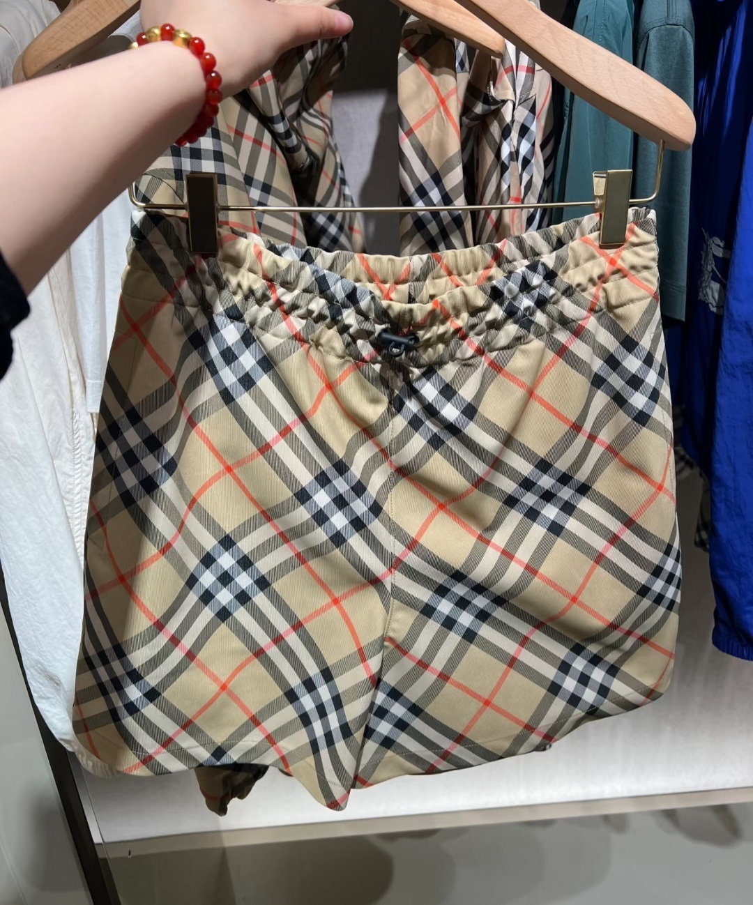 BBR 經典斜格短褲 女款
