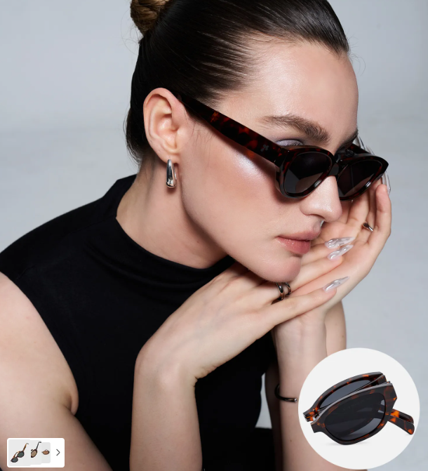 CR260505-C41 ENCLOS fold sunglassHOPI  送圓形眼鏡盒1個(顏色随機)