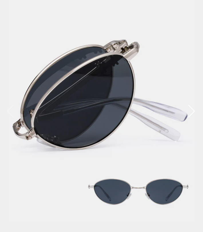 CR260505-C38 EPOCA fold sunglassBLACK UV400  送圓形眼鏡盒1個(顏色随機)