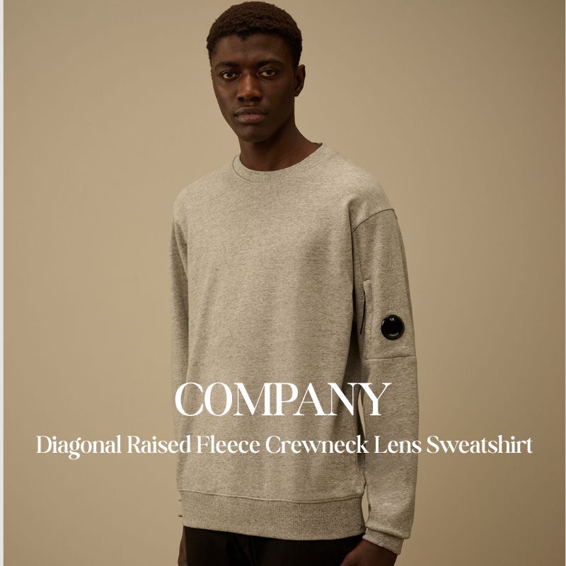 【代購】CP COMPANY 斜紋刷毛鏡片大學T Crewneck 衛衣