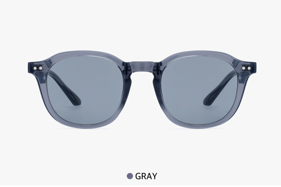 CR260505-C36 ZEHE SUNGLASS GRAY  送圓形眼鏡盒1個(顏色随機)