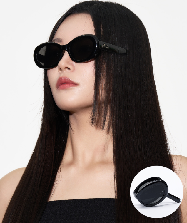 CR260505-C31 DUYE SUNGLASS BLACK  送圓形眼鏡盒1個(顏色随機)