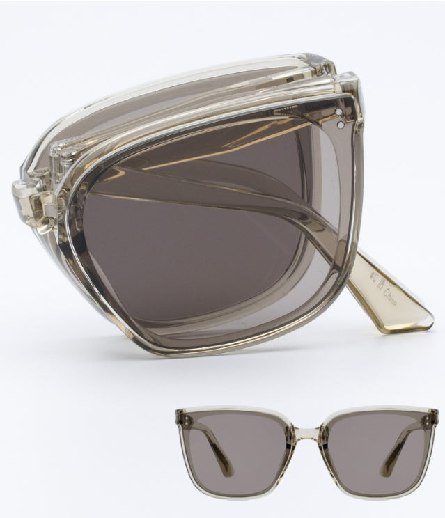 CR260505-C29 PIRPIR SUNGLASS BEIGE  送圓形眼鏡盒1個(顏色随機)