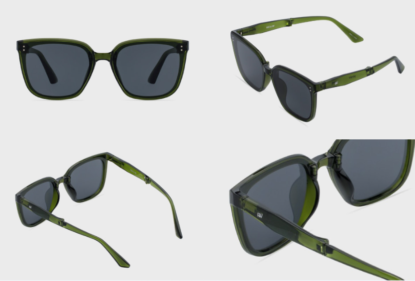 CR260505-C28 PIRPIR SUNGLASS GREEN  送圓形眼鏡盒1個(顏色随機)