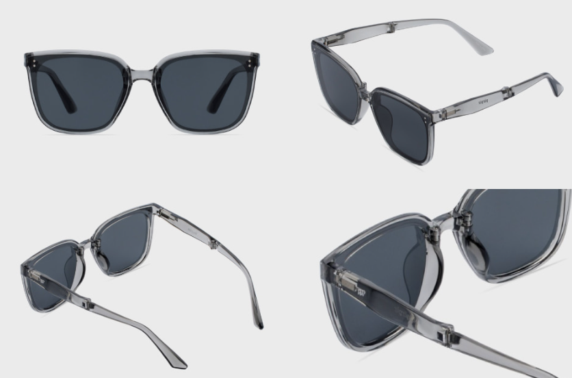 CR260505-C27 PIRPIR SUNGLASS GRAY  送圓形眼鏡盒1個(顏色随機)
