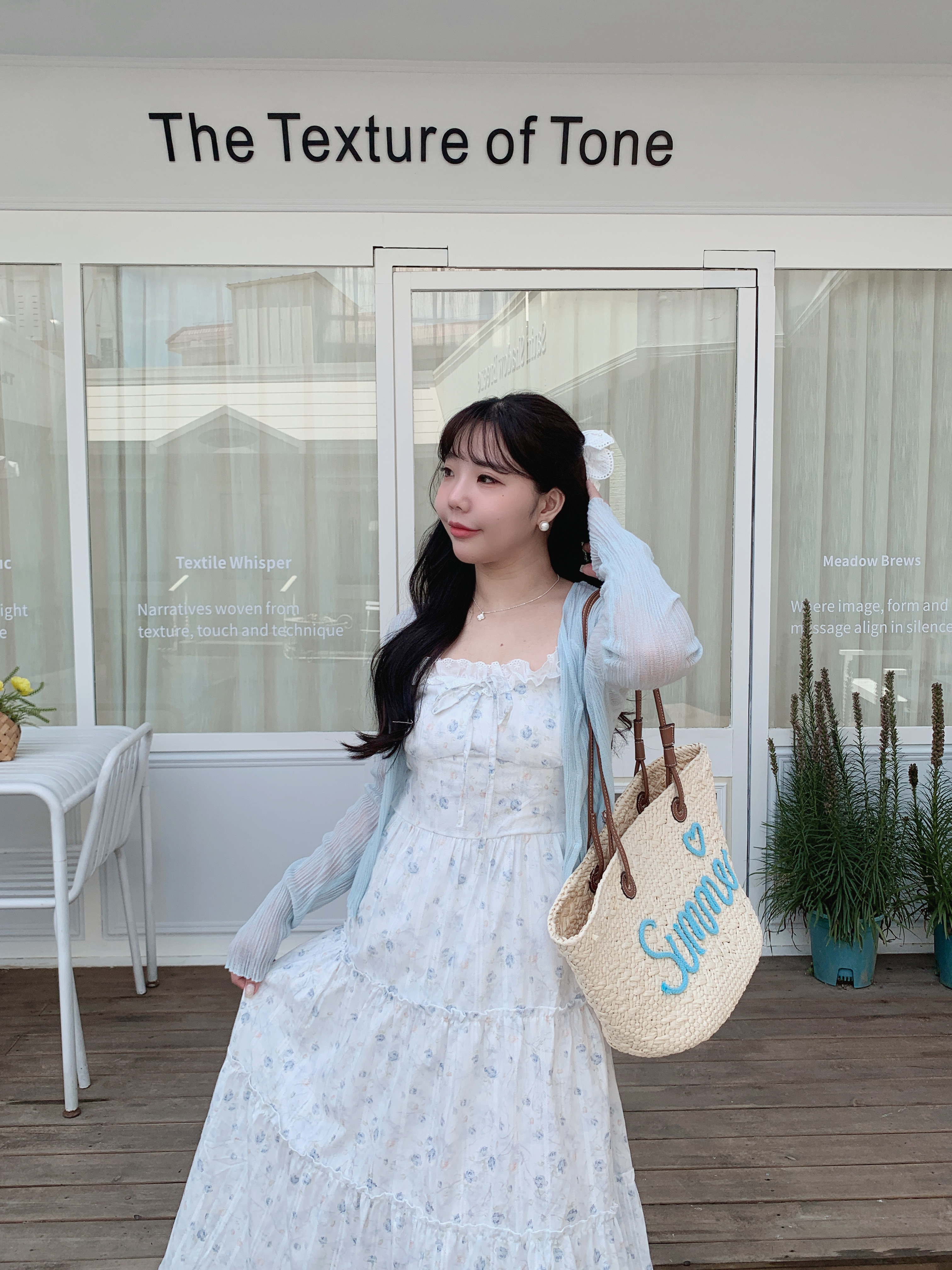 莫內花園小碎花細肩長洋裝 2色