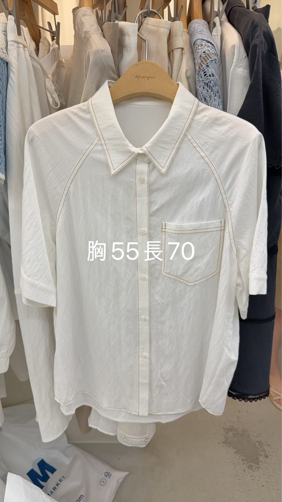 AW6204 明綫單口袋收腰襯衫