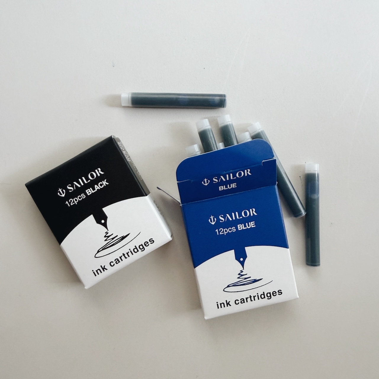 寫樂 12入 卡式墨水 黑色、藍色｜日本Sailor