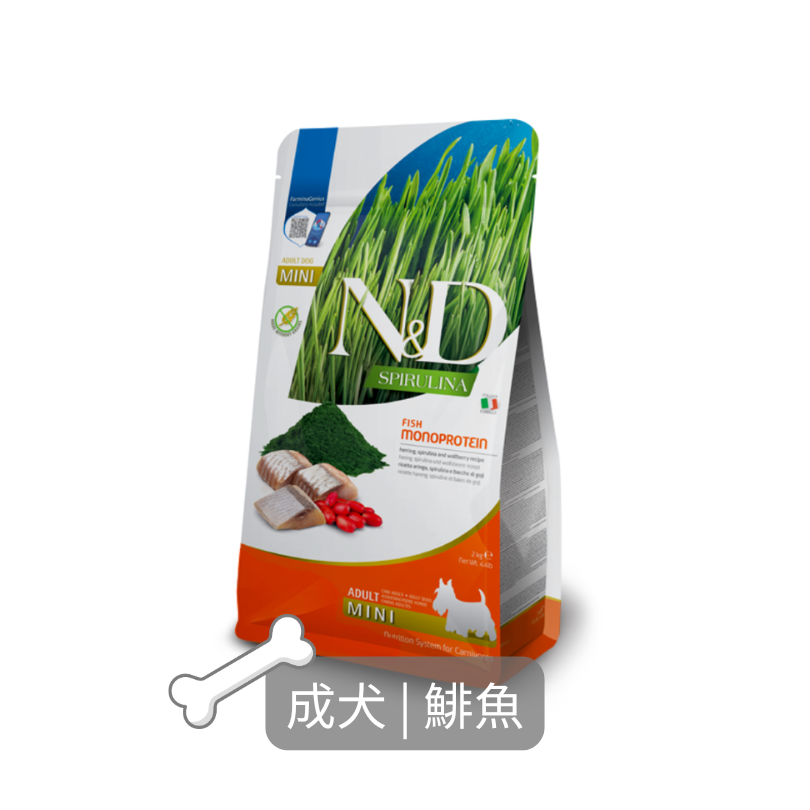 Farmina N&D天然螺旋藻無穀狗糧| 鯡魚| 2kg| 成犬