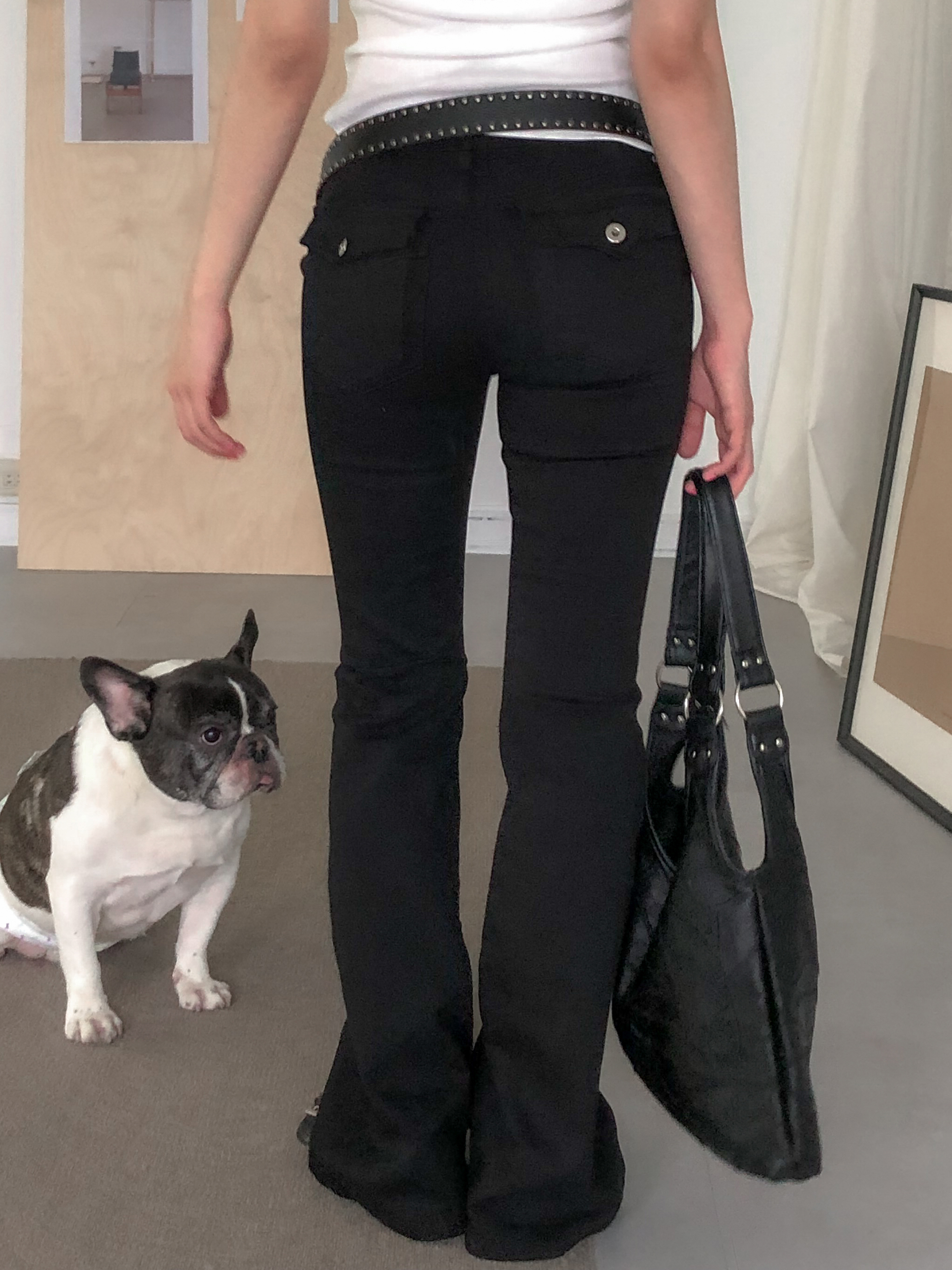 mini pocket bootcut pants #靴型褲