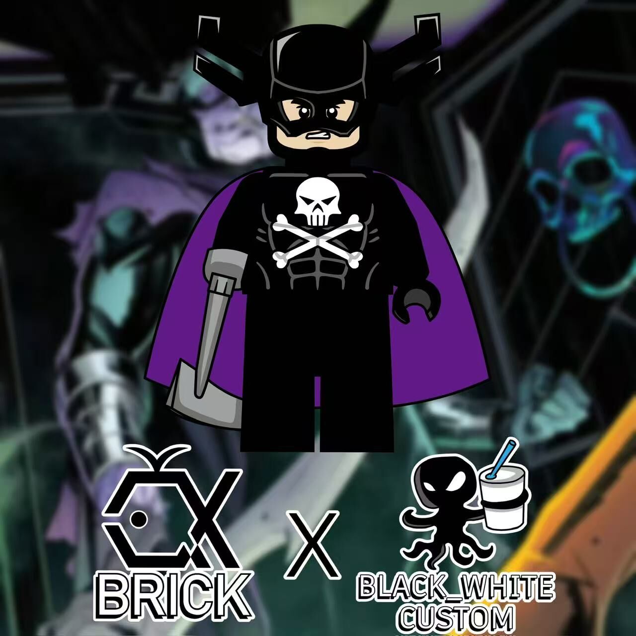 【Preorder】【QX Brick x Black_White Custom】Grim Reaper