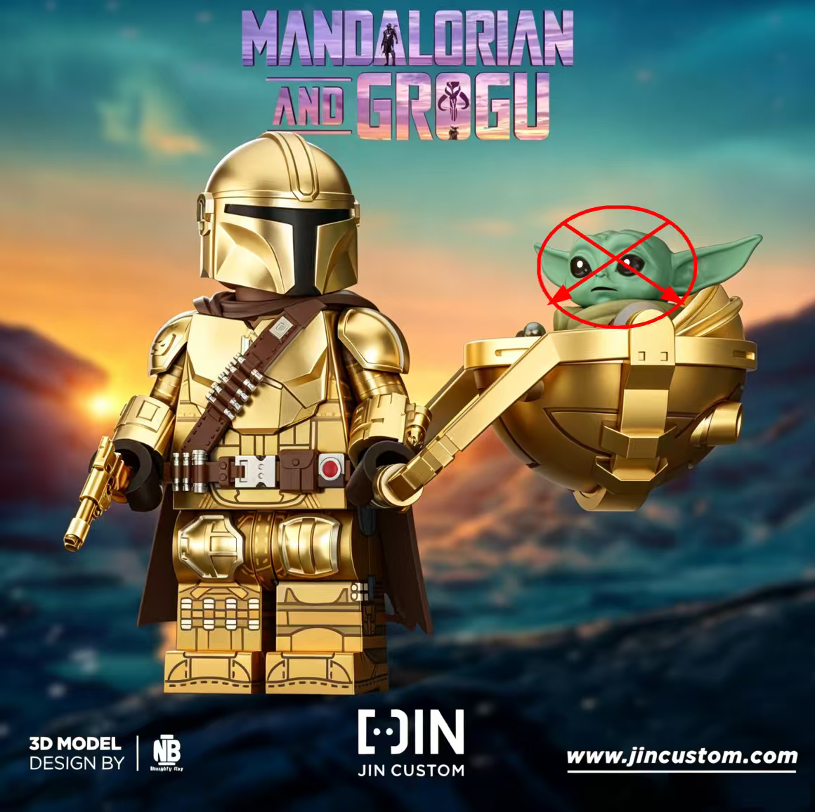 [Jin Custom][Preorder] Mandalorian - Gold Ver [PADprinted]