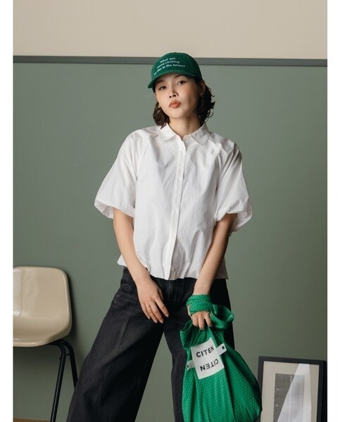 CITEN / Balloon Sleeve Short Shirt