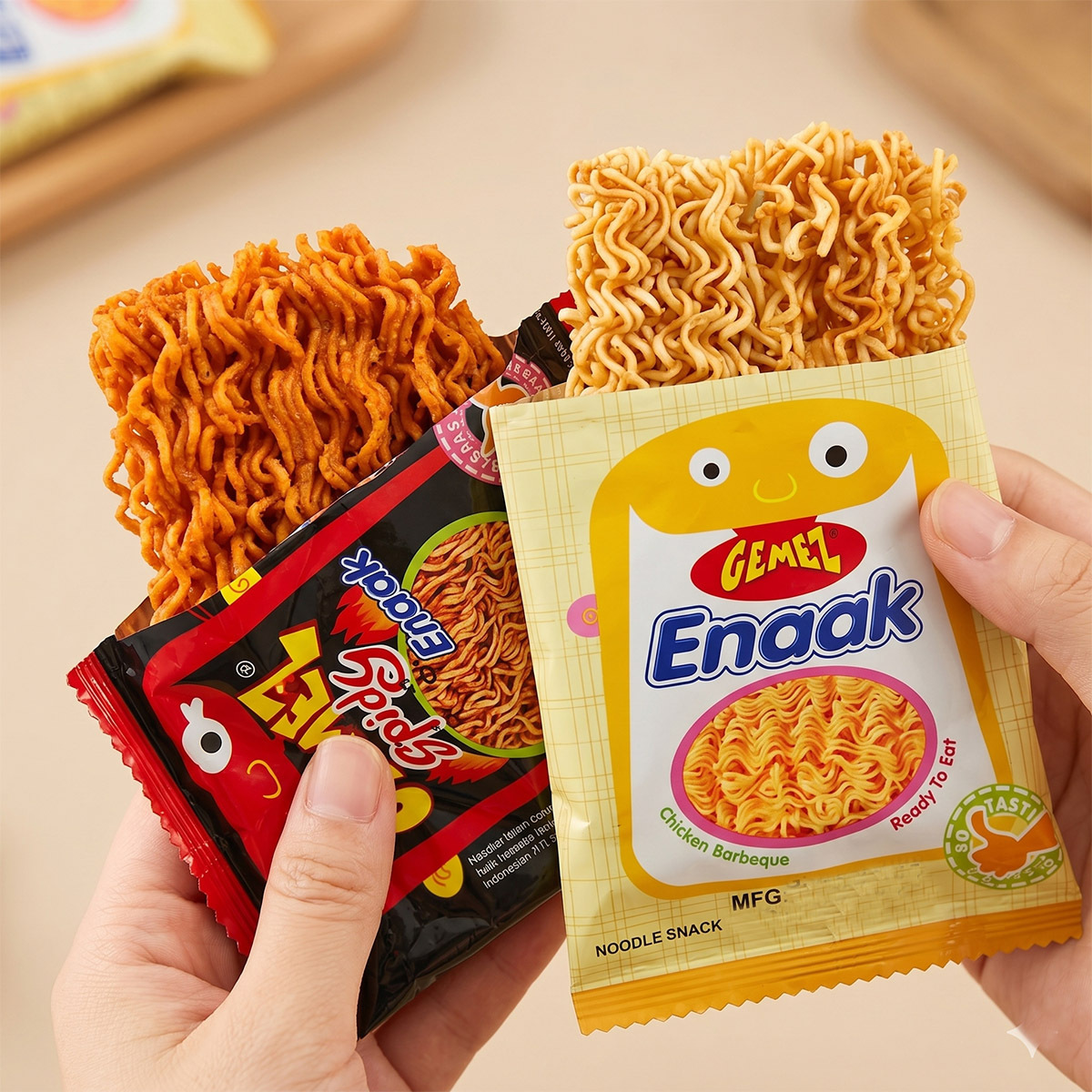 韓國 ENAAK 小雞麵 雙拼綜合版 原味15包+辣味15包